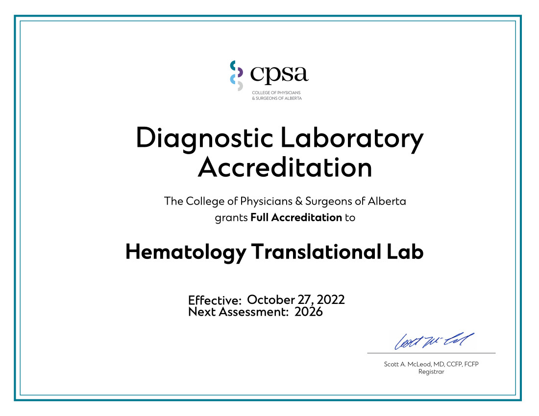 CAP/CLIA Laboratory Accreditation Leadership